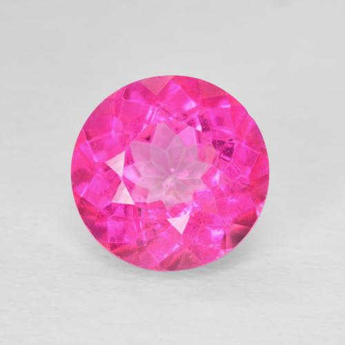 3.49ct Naturale Rosa scuro Topazio, Rotondo, VVS-VS