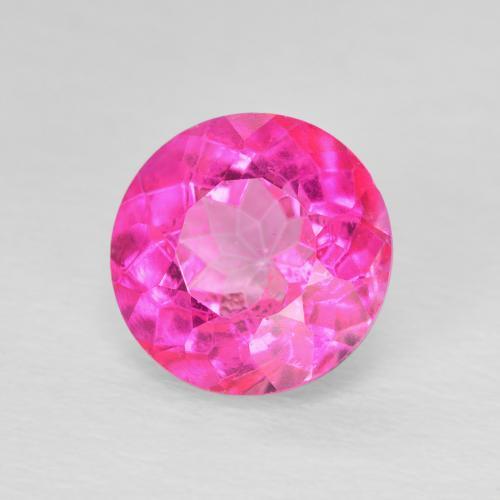 Topazio Rosa scuro naturale da 3.49 ct, Rotondo, VVS-VS