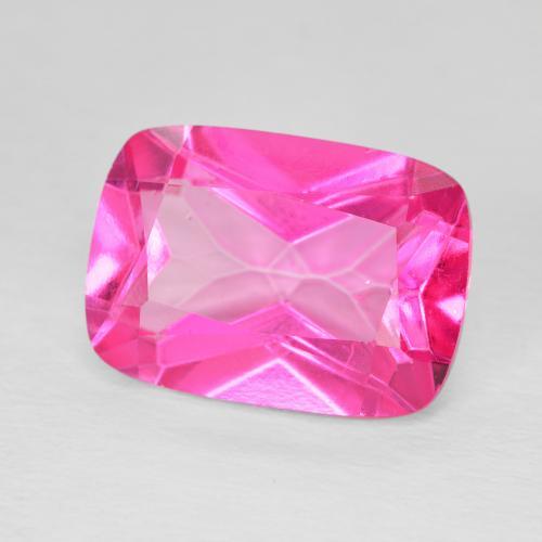Topazio Magenta intenso naturale da 8.67 ct, Cuscino, VVS-VS