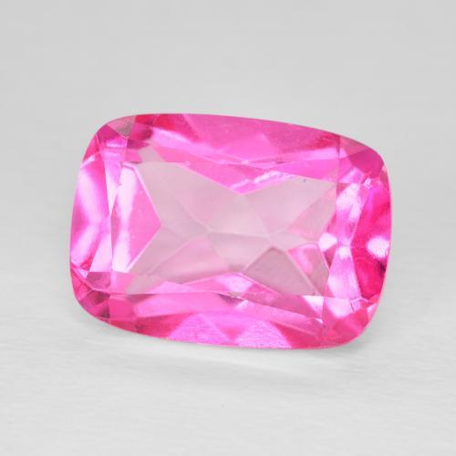 Topazio naturale rosa da 8,95 ct, taglio a cuscino, VVS-VS