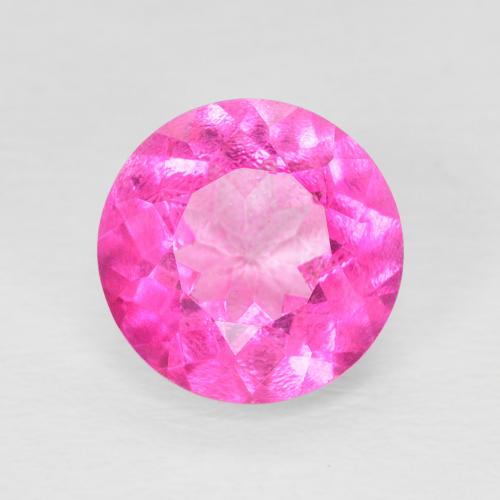 3.37ct Naturale Rosa scuro Topazio, Rotondo, VVS-VS