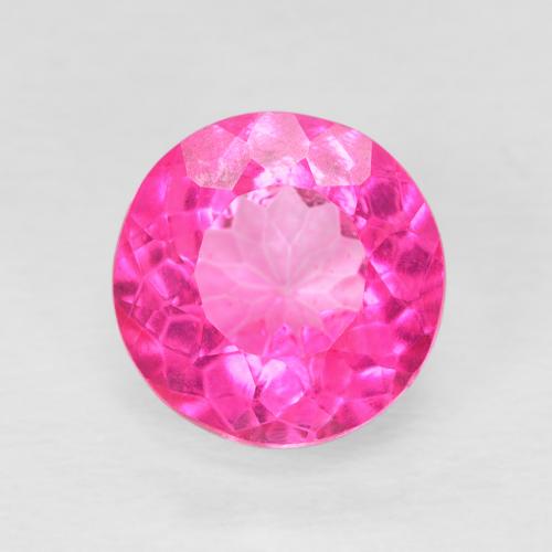 Topazio naturale rosa da 3,70 ct, taglio rotondo, VVS-VS