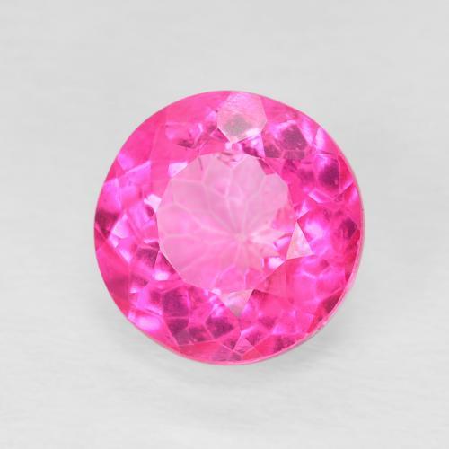 Topazio naturale rosa da 3,70 ct, taglio rotondo, VVS-VS