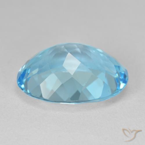 Topazio Blu svizzero naturale da 20.27 ct, Ovale, VVS-VS