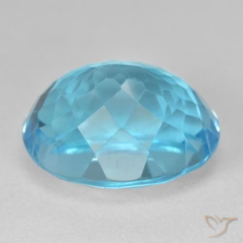 Topazio Blu svizzero naturale da 22.94 ct, Ovale, VS