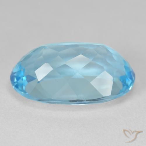 Topazio Blu svizzero naturale da 22.20 ct, Ovale, VVS-VS
