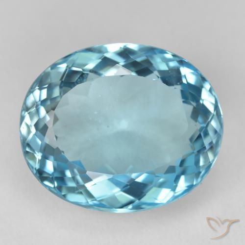 Topazio Blu svizzero naturale da 23.21 ct, Ovale, VS