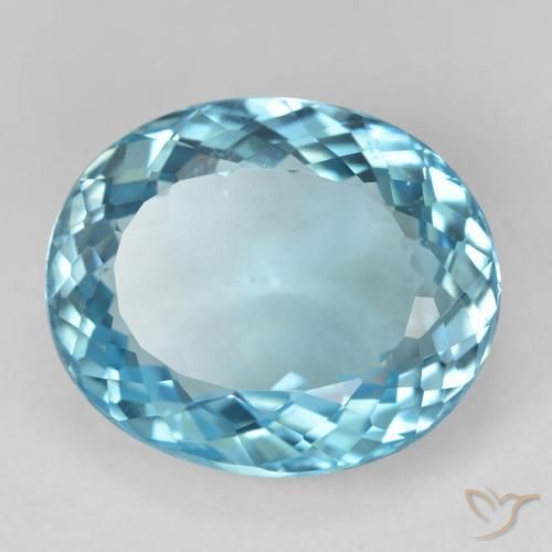 Topazio Blu svizzero naturale da 23.21 ct, Ovale, VS
