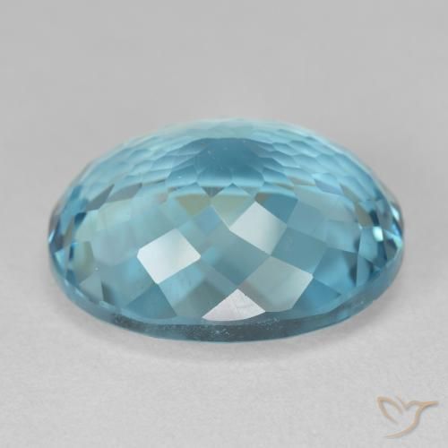 Topazio Blu svizzero naturale da 23.21 ct, Ovale, VS