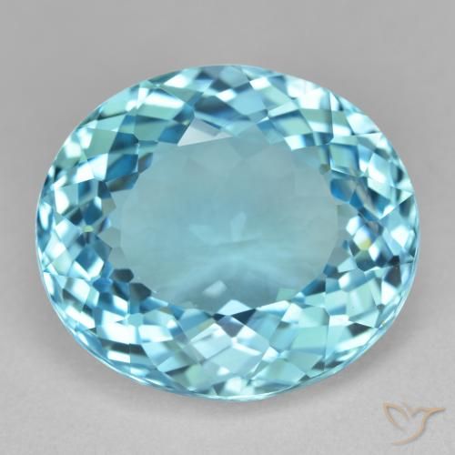 Topazio Blu svizzero naturale da 26.41 ct, Ovale, VS