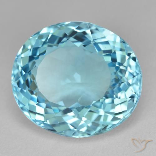 Topazio Blu svizzero naturale da 26.41 ct, Ovale, VS