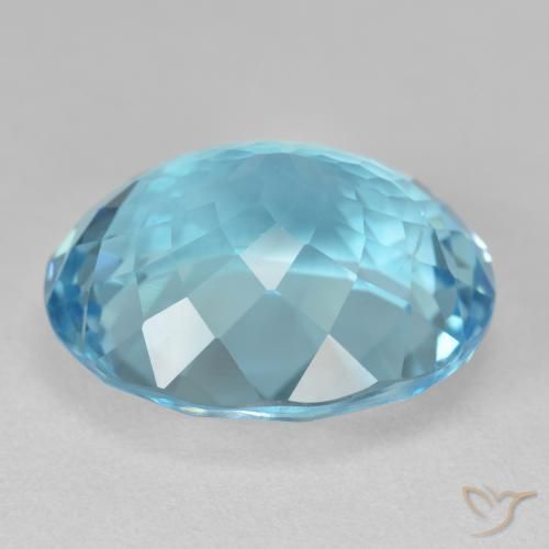 Topazio Blu svizzero naturale da 26.41 ct, Ovale, VS