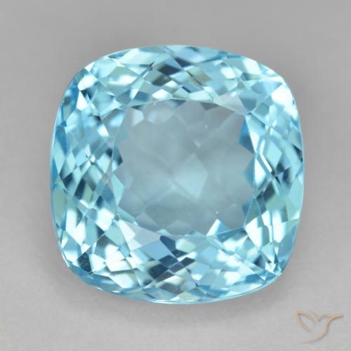 21.60ct Naturale Blu svizzero Topazio, Cuscino, VS