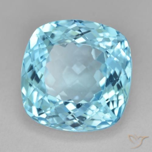 Topazio Blu svizzero naturale da 21.60 ct, Cuscino, VS