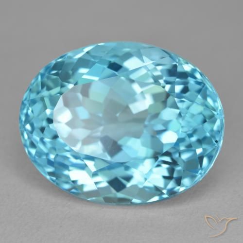 Topazio Blu svizzero naturale da 23.52 ct, Ovale, VVS