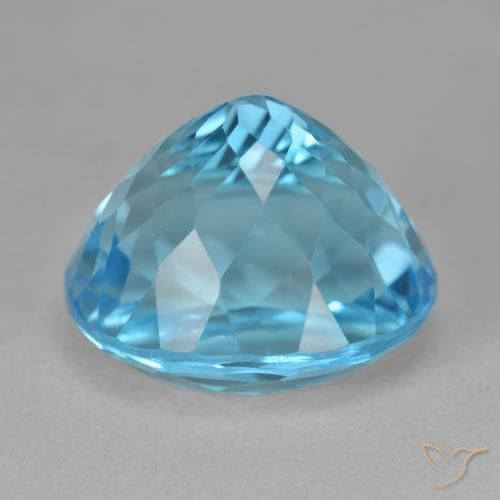 Topazio Blu svizzero naturale da 21.10 ct, Ovale, VVS