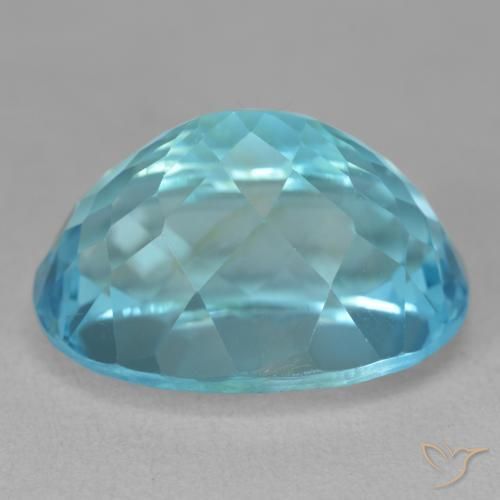 Topazio Blu svizzero naturale da 23.61 ct, Ovale, VVS