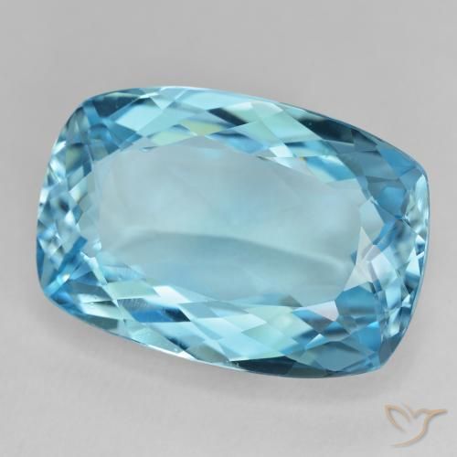 Topazio Blu svizzero naturale da 27.29 ct, Cuscino, VVS