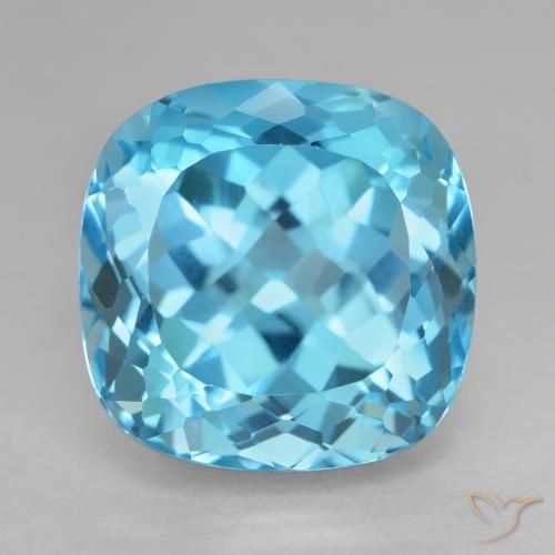 20.98ct Naturale Blu svizzero Topazio, Cuscino, VVS