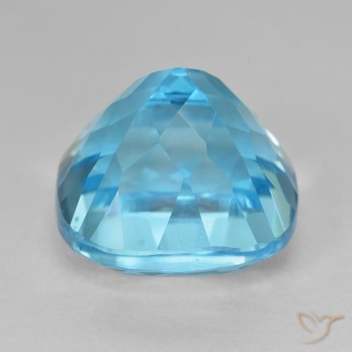 Topazio Blu svizzero naturale da 20.98 ct, Cuscino, VVS