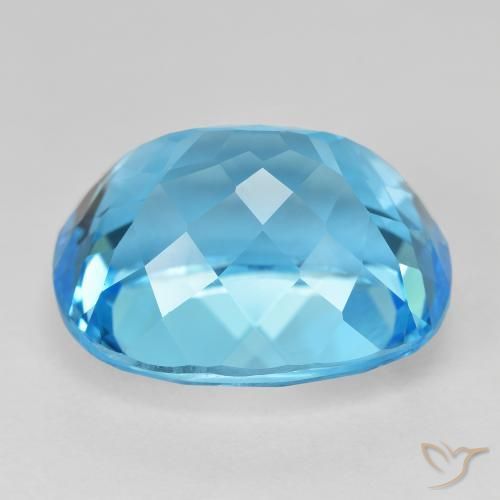 Topazio Blu svizzero naturale da 26.00 ct, Cuscino, VVS
