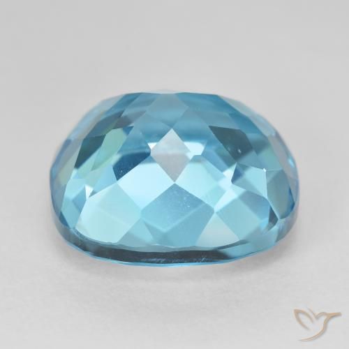 Topazio Blu svizzero naturale da 21.83 ct, Cuscino, VVS-VS