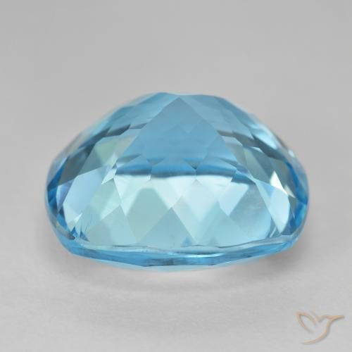 Topazio Blu svizzero naturale da 29.54 ct, Cuscino, VVS-VS