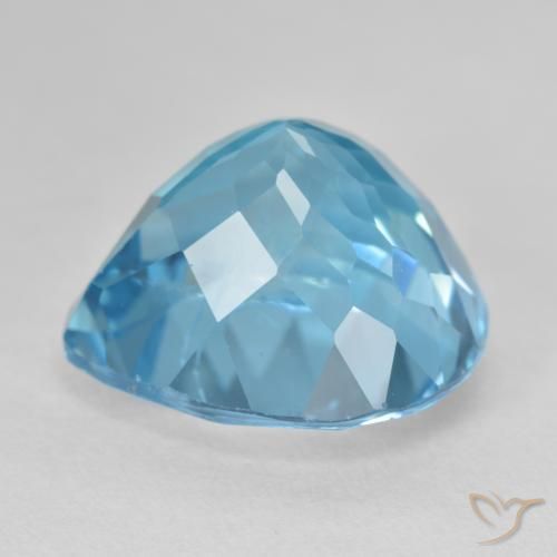 Topazio Yale Blue naturale da 25.68 ct, Forma a pera, VS