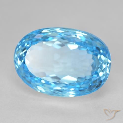 Topazio Blu svizzero naturale da 26.63 ct, Ovale, VS