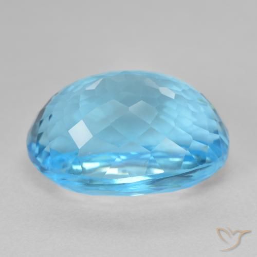 Topazio Blu svizzero naturale da 26.63 ct, Ovale, VS
