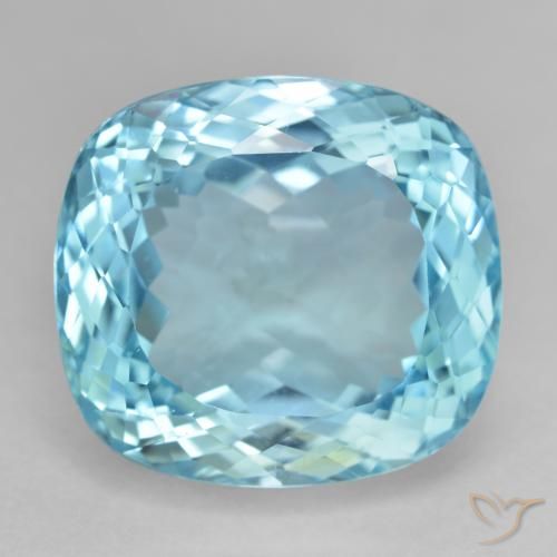 Topazio Blu svizzero naturale da 28.00 ct, Cuscino, VVS-VS