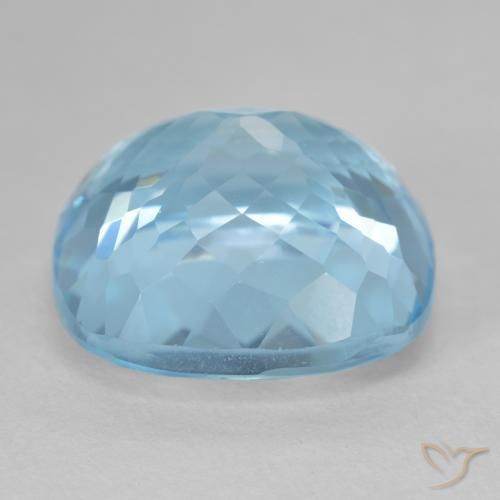 Topazio Blu svizzero naturale da 28.00 ct, Cuscino, VVS-VS