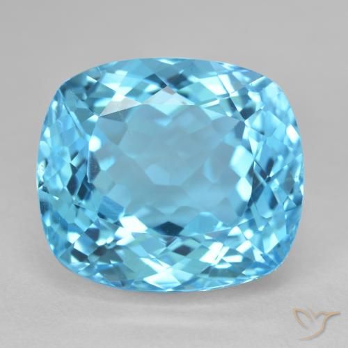23.75ct Naturale Blu svizzero Topazio, Cuscino, VS