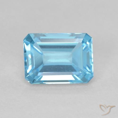 2.04ct Naturale Blu svizzero Topazio, Taglio smeraldo, VVS-VS