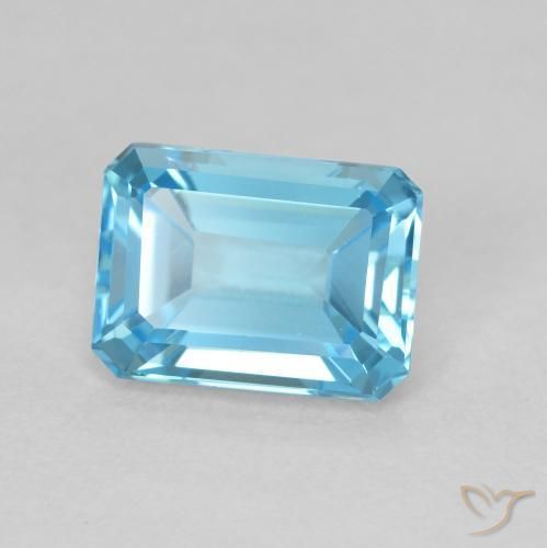 Topazio Blu svizzero naturale da 2.04 ct, Ottagonale / Taglio smeraldo, VVS-VS