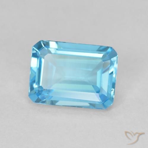 Topazio Blu svizzero naturale da 1.80 ct, Ottagonale / Taglio smeraldo, VS