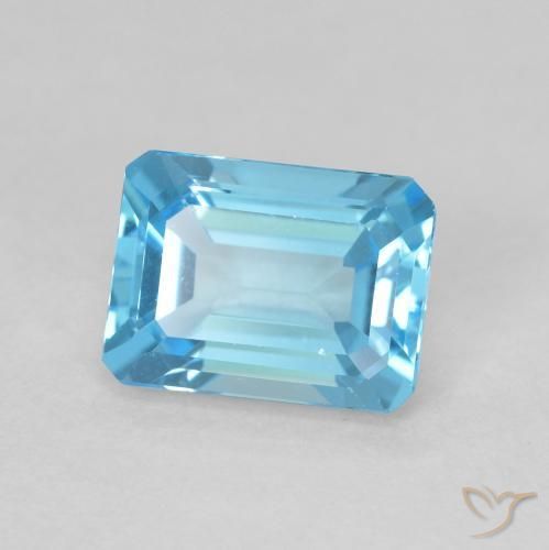 Topazio Blu svizzero naturale da 1.97 ct, Ottagonale / Taglio smeraldo, VVS-VS