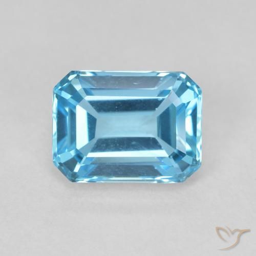 Topazio Blu svizzero naturale da 2.16 ct, Ottagonale / Taglio smeraldo, VVS-VS