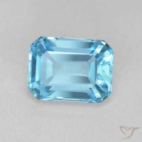 Topazio Blu svizzero naturale da 2.16 ct, Ottagonale / Taglio smeraldo, VVS-VS