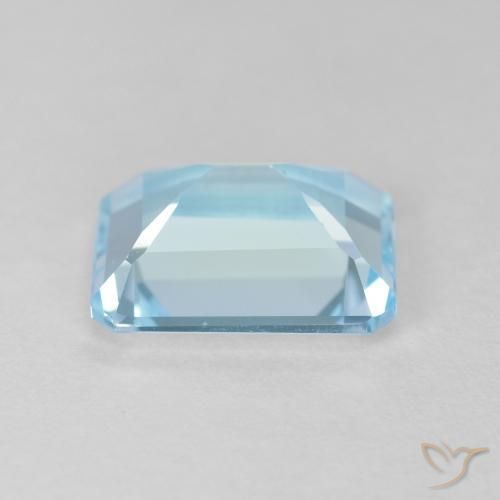 Topazio Celeste naturale da 3.71 ct, Ottagonale / Taglio smeraldo, VVS-VS