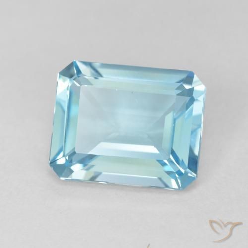 Topazio Blu svizzero naturale da 3.67 ct, Ottagonale / Taglio smeraldo, VVS-VS