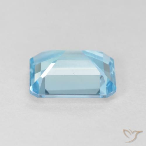 Topazio Blu svizzero naturale da 3.67 ct, Ottagonale / Taglio smeraldo, VVS-VS