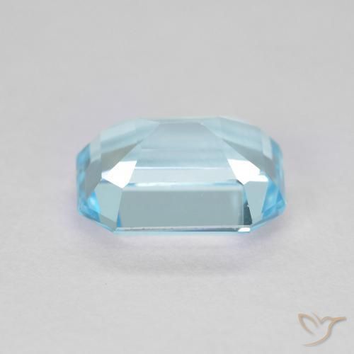 Topazio Blu svizzero naturale da 3.71 ct, Ottagonale / Taglio smeraldo, VVS-VS