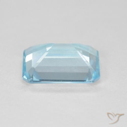 Topazio Celeste naturale da 3.69 ct, Ottagonale / Taglio smeraldo, VVS-VS