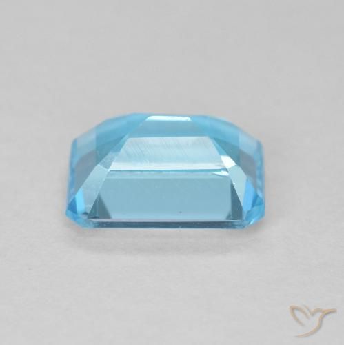 Topazio Blu svizzero naturale da 1.90 ct, Ottagonale / Taglio smeraldo, VVS-VS