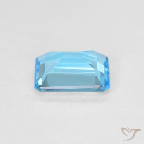 Topazio Blu cielo profondo Deep naturale da 1.80 ct, Ottagonale / Taglio smeraldo, VVS