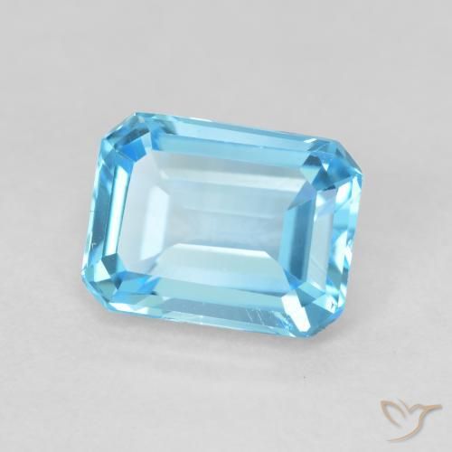 Topazio Blu svizzero naturale da 2.09 ct, Ottagonale / Taglio smeraldo, VVS