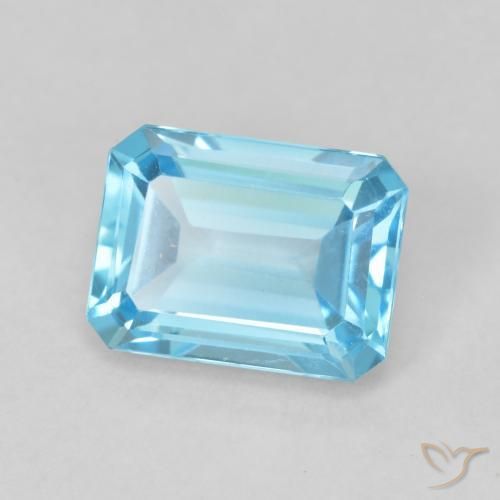Topazio Blu svizzero naturale da 2.02 ct, Ottagonale / Taglio smeraldo, VVS
