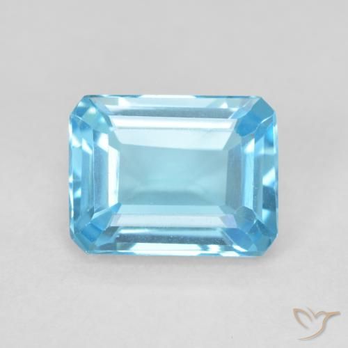 Topazio Blu svizzero naturale da 1.92 ct, Ottagonale / Taglio smeraldo, VVS