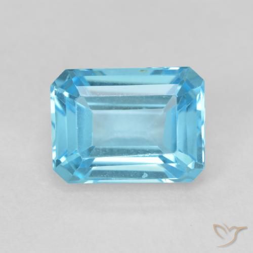 Topazio Blu svizzero naturale da 2.19 ct, Ottagonale / Taglio smeraldo, VVS